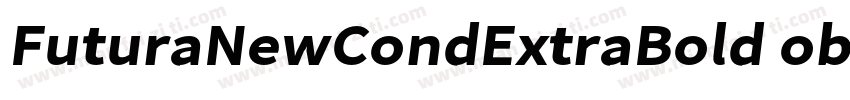 FuturaNewCondExtraBold obl字体转换